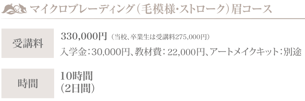 マシーン彫りマイクロブレーディングコース